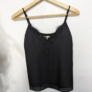 Socialite Black lacy camisole, tank top, women's extra small New w/ tags O16